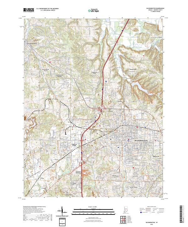 Bloomington topographic map thumbnail