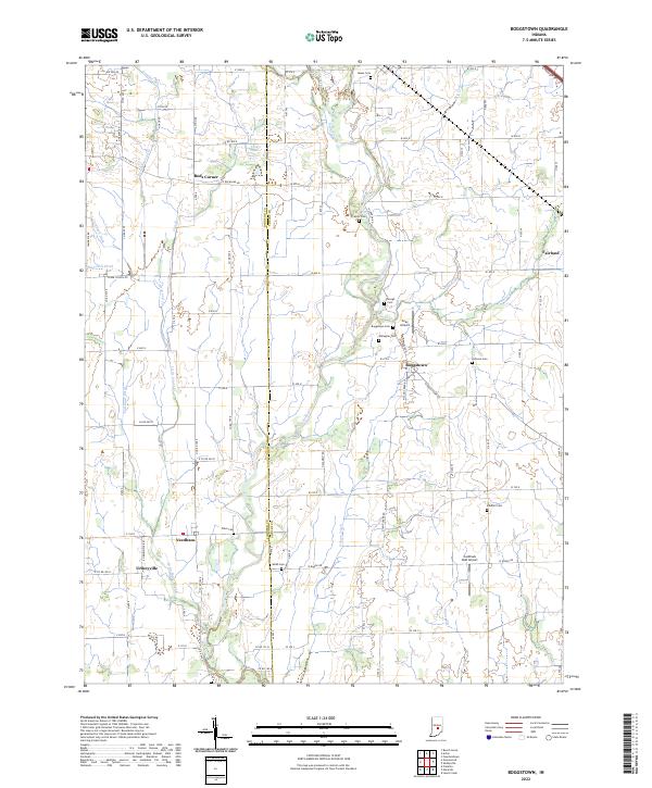 Boggstown topographic map thumbnail