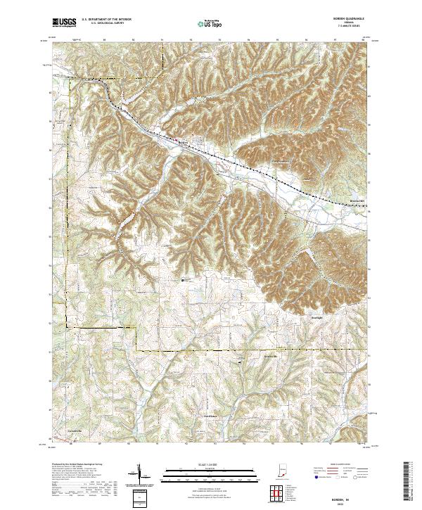 Borden topographic map thumbnail