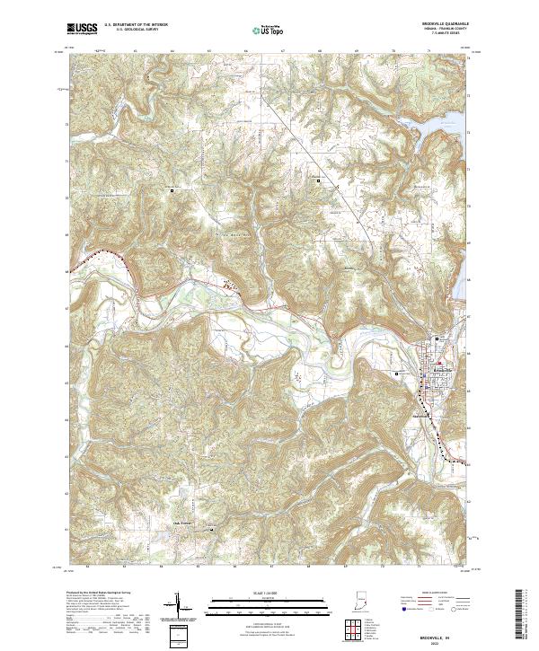 Brookville topographic map thumbnail