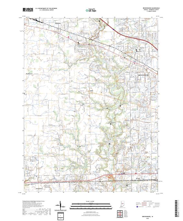 Brownsburg topographic map thumbnail