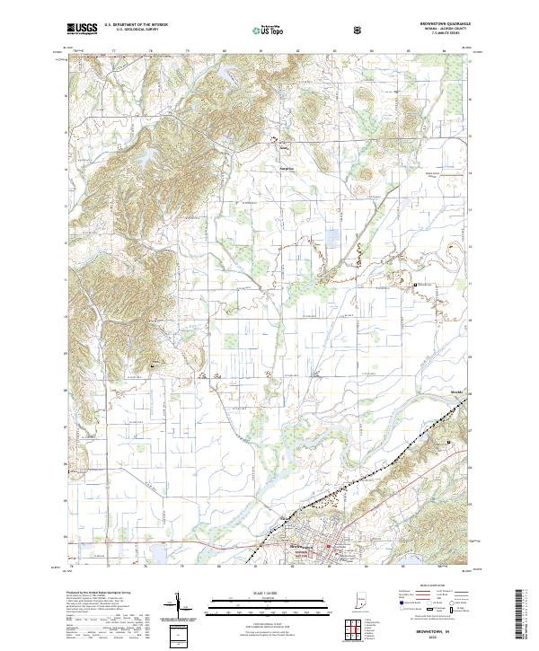 Brownstown topographic map thumbnail