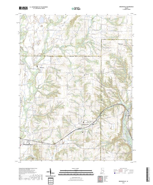 Brownsville topographic map thumbnail