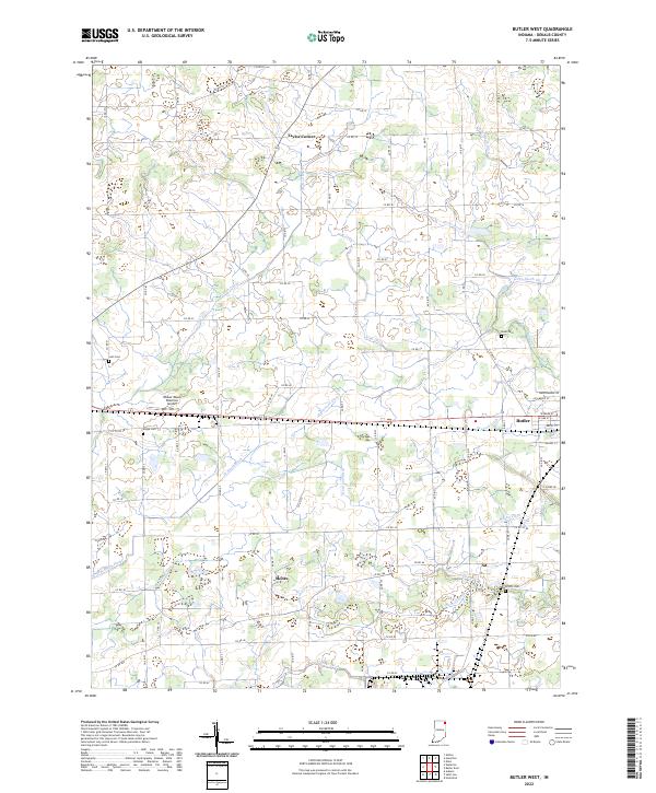 Butler West topographic map thumbnail