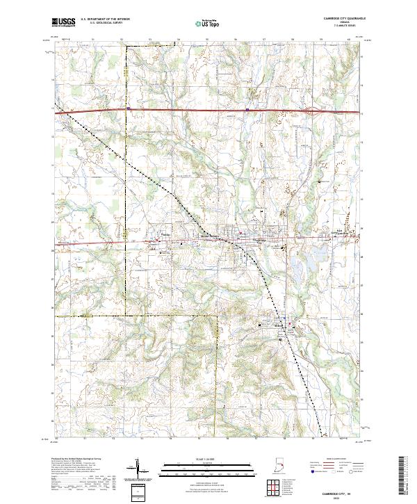 Cambridge City topographic map thumbnail