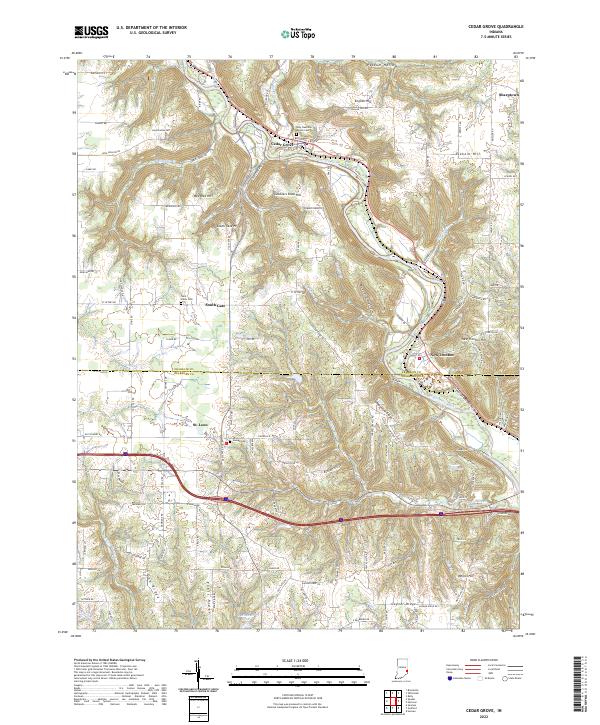 Cedar Grove topographic map thumbnail