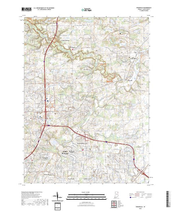 Cedarville topographic map thumbnail