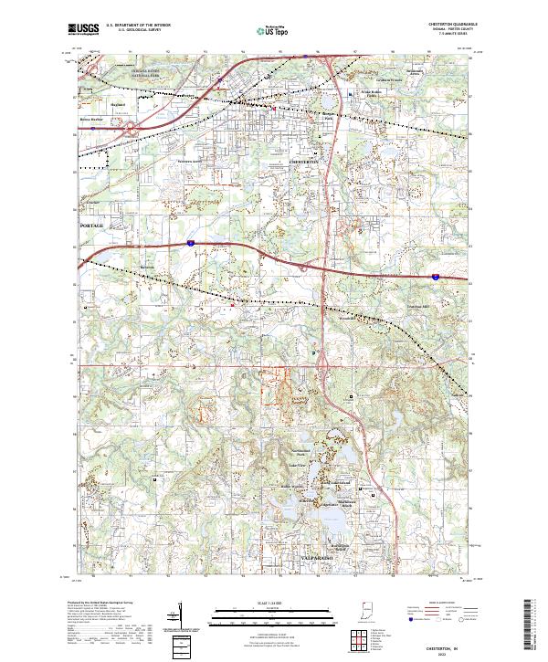 Chesterton topographic map thumbnail