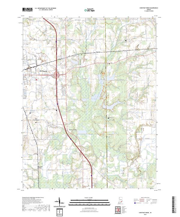 Chestnut Ridge topographic map thumbnail