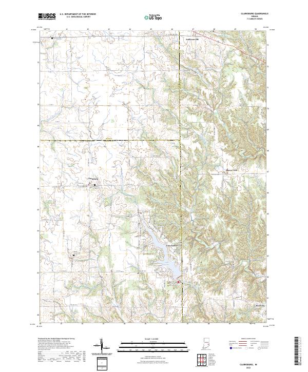 Clarksburg topographic map thumbnail