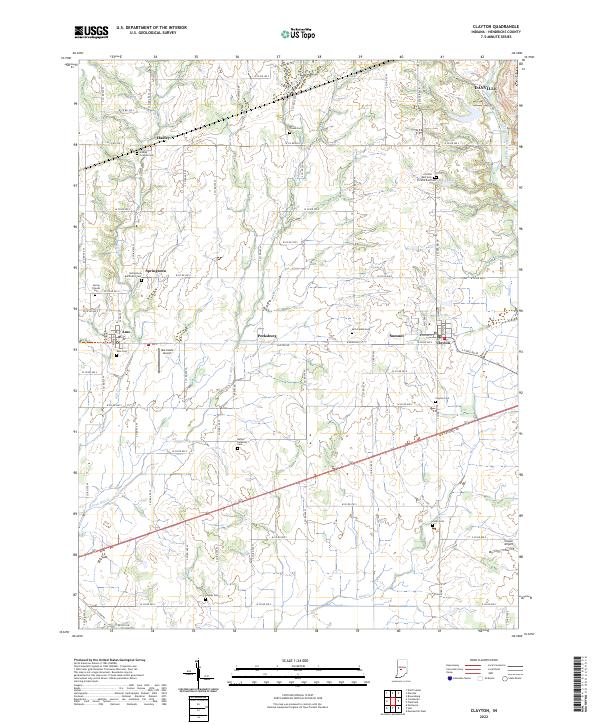 Clayton topographic map thumbnail