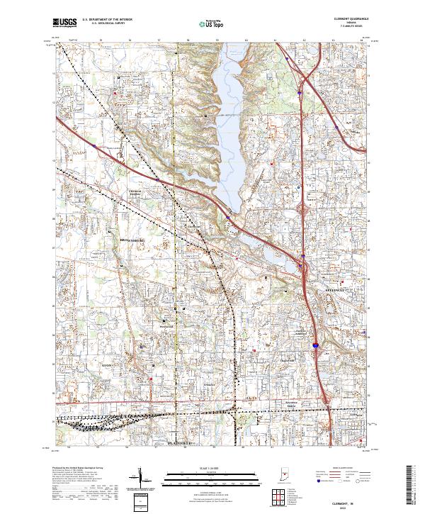 Clermont topographic map thumbnail