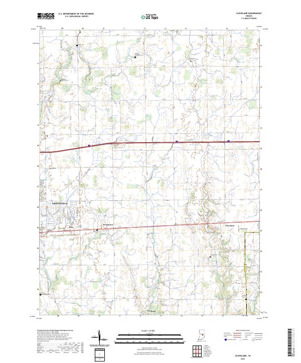 Cleveland topographic map thumbnail