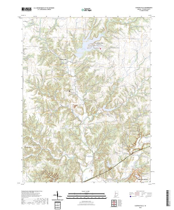 Clinton Falls topographic map thumbnail