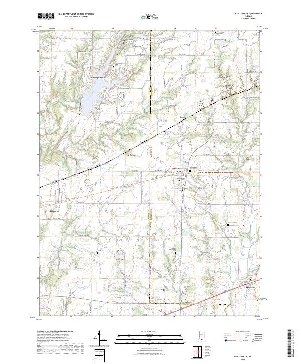 Coatesville topographic map thumbnail