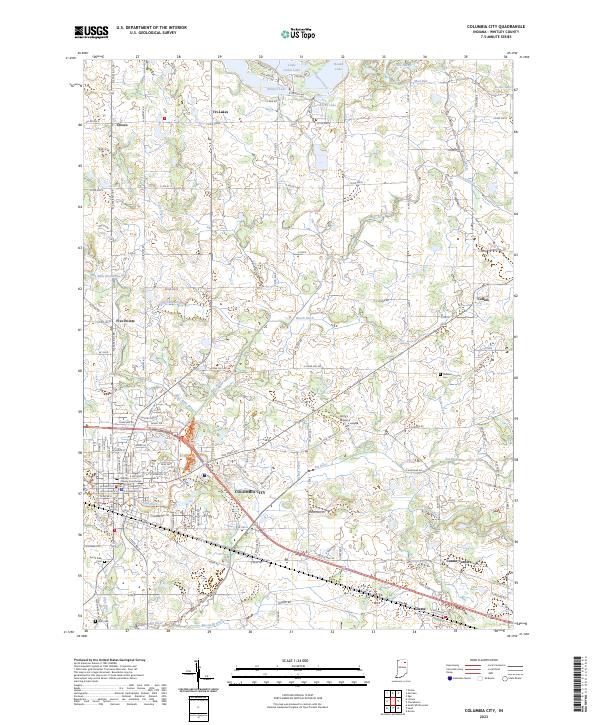 Columbia City topographic map thumbnail