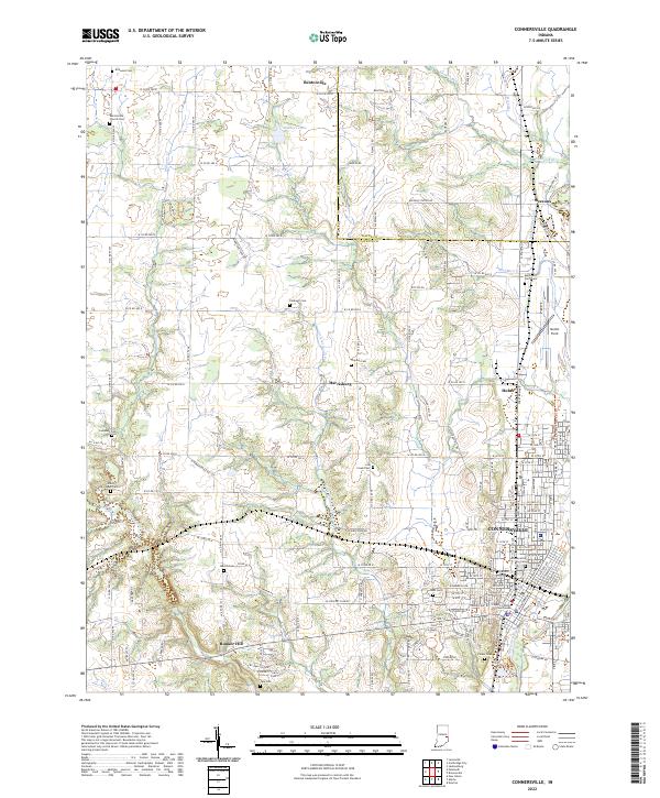 Connersville topographic map thumbnail