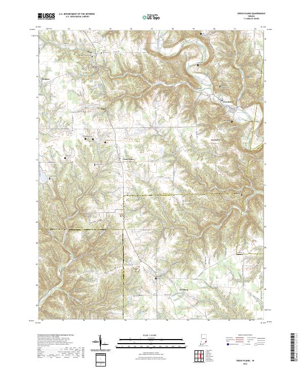 Cross Plains topographic map thumbnail