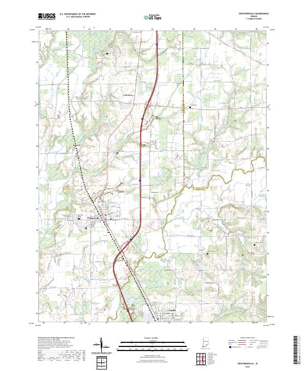 Crothersville topographic map thumbnail