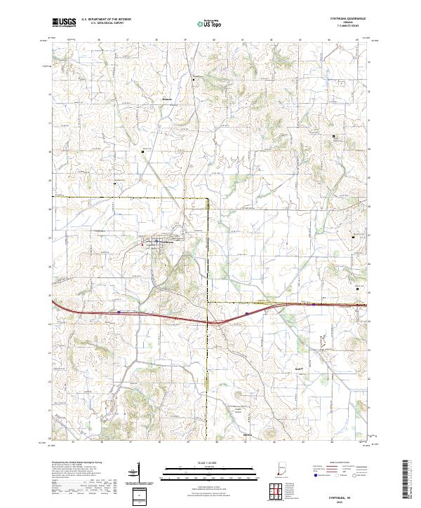 Cynthiana topographic map thumbnail