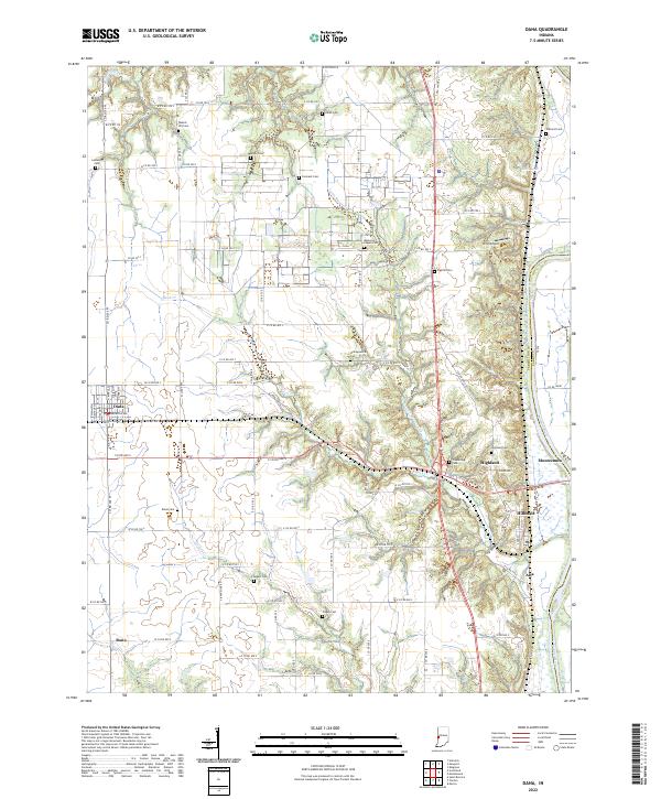 Dana topographic map thumbnail