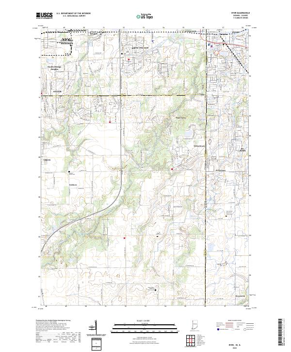 Dyer topographic map thumbnail