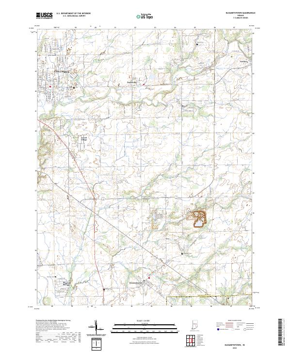 Elizabethtown topographic map thumbnail