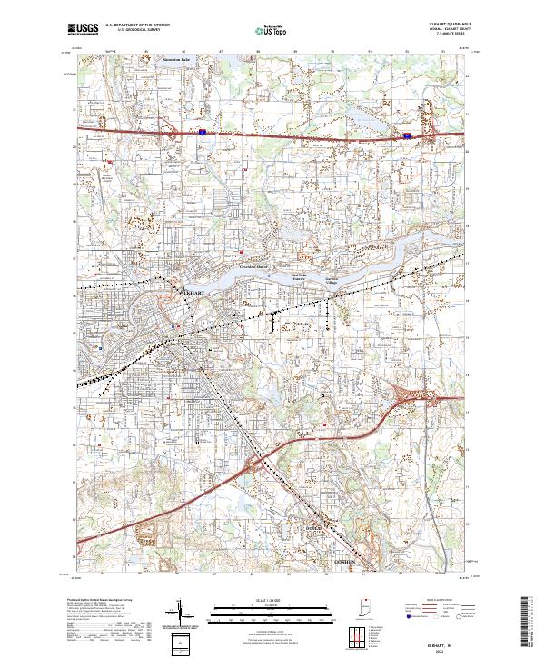 Elkhart topographic map thumbnail