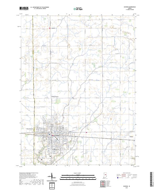 Elwood topographic map thumbnail