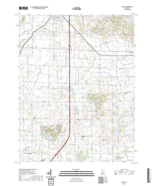 Epsom topographic map thumbnail