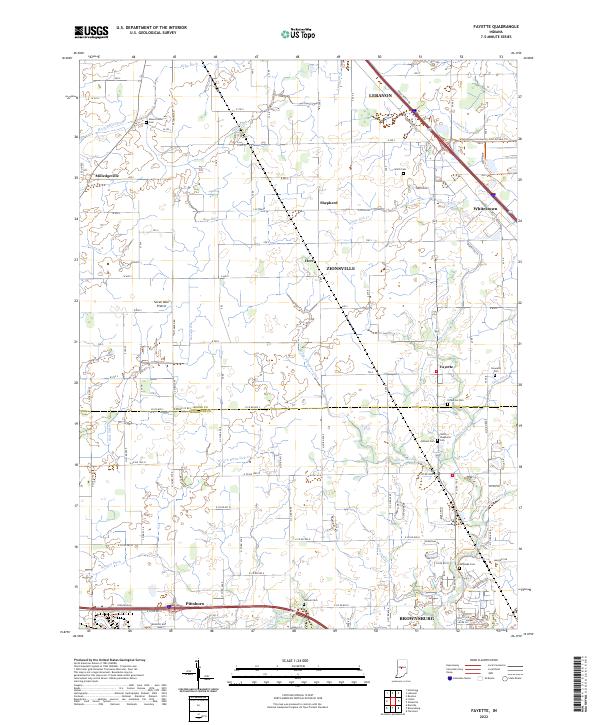 Fayette topographic map thumbnail