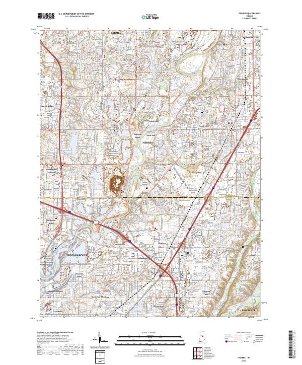 Fishers topographic map thumbnail