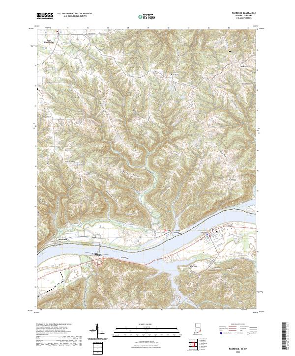 Florence topographic map thumbnail