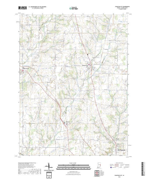 Fountain City topographic map thumbnail