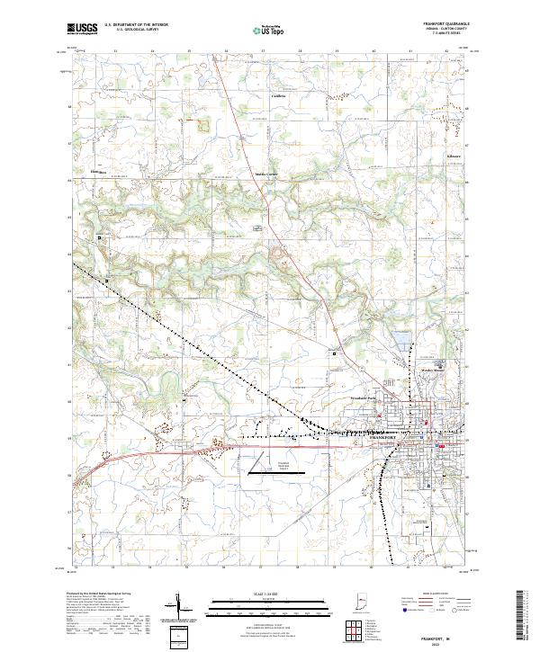Frankfort topographic map thumbnail