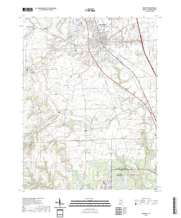 Franklin topographic map thumbnail