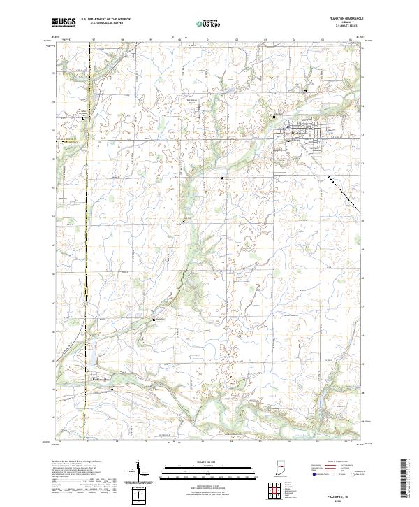 Frankton topographic map thumbnail