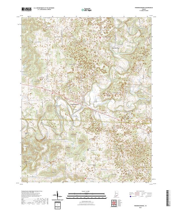 Fredericksburg topographic map thumbnail