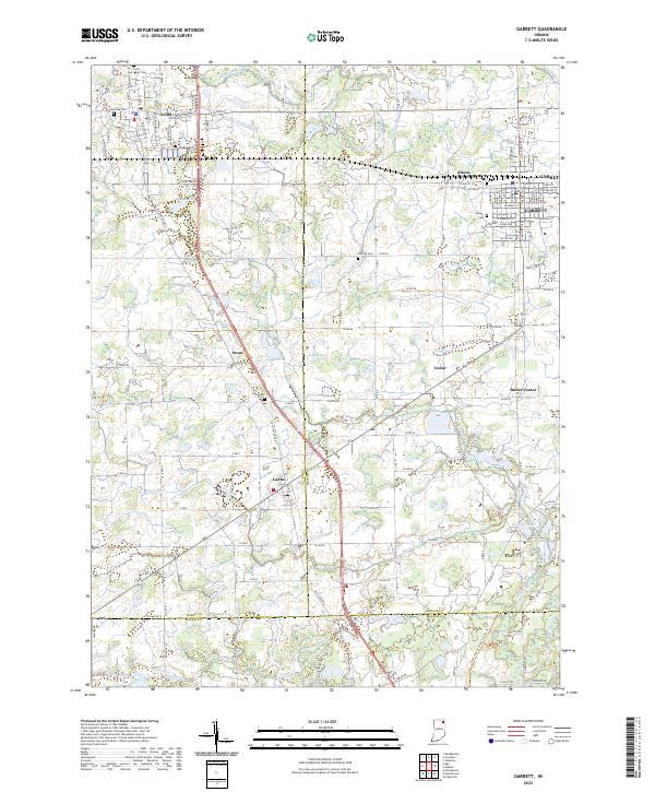 Garrett topographic map thumbnail