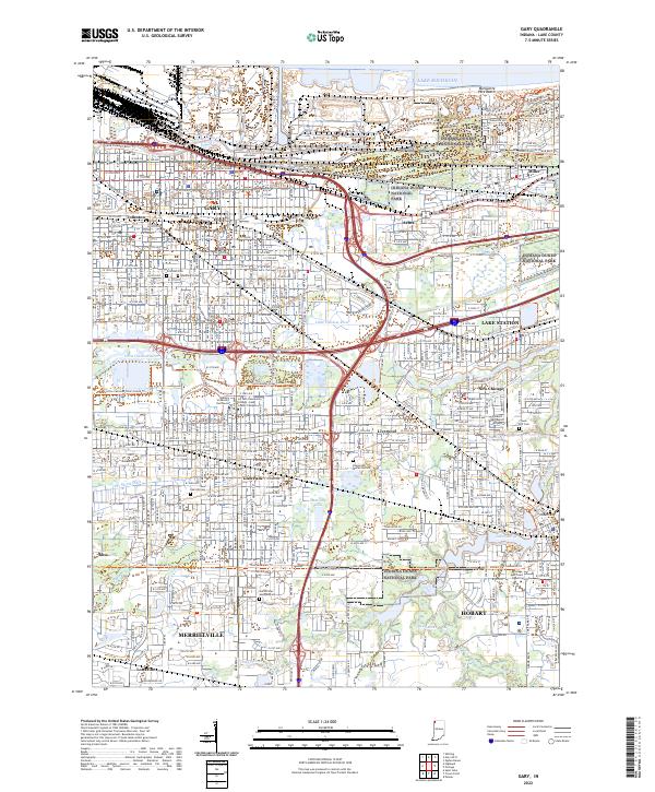 Gary topographic map thumbnail