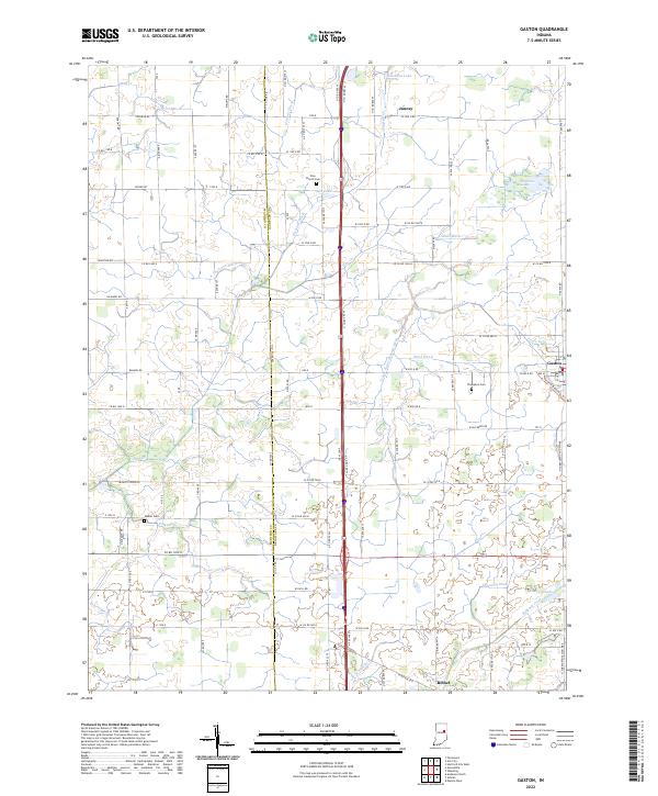 Gaston topographic map thumbnail
