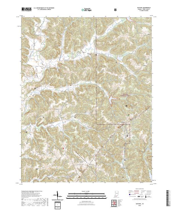 Gatchel topographic map thumbnail