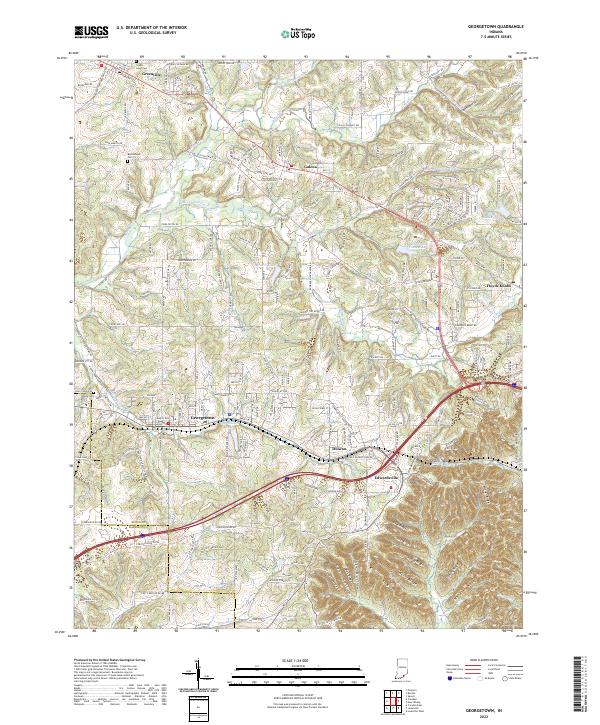 Georgetown topographic map thumbnail