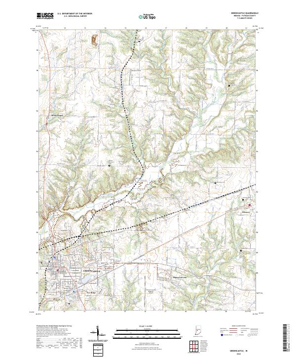 Greencastle topographic map thumbnail