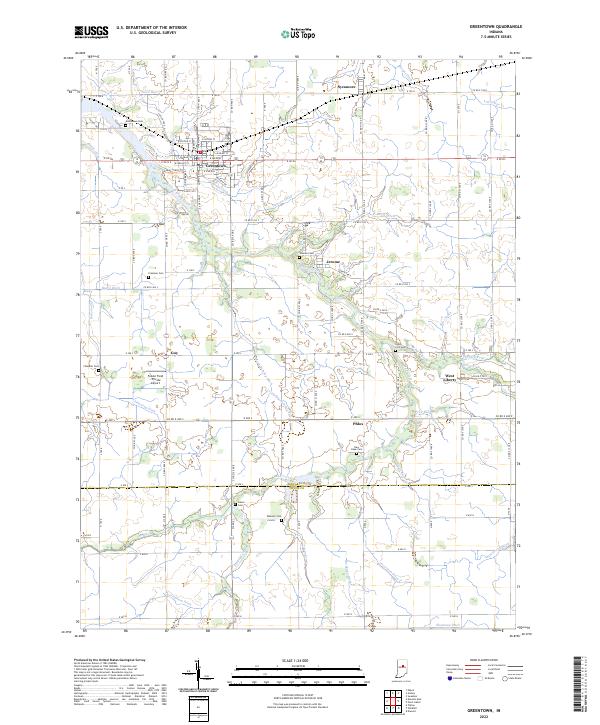 Greentown topographic map thumbnail
