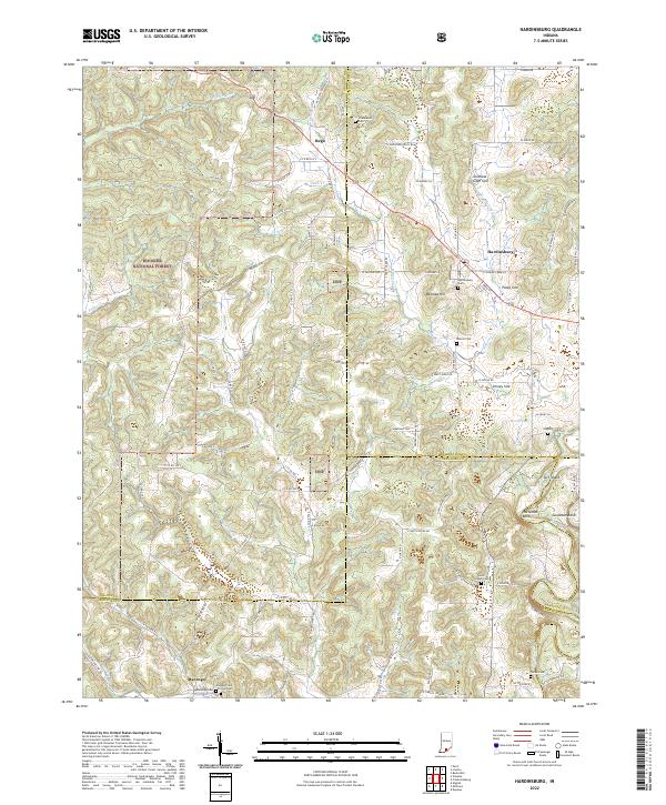 Hardinsburg topographic map thumbnail
