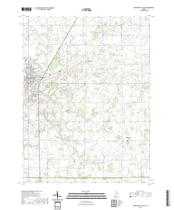 Hartford City East topographic map thumbnail