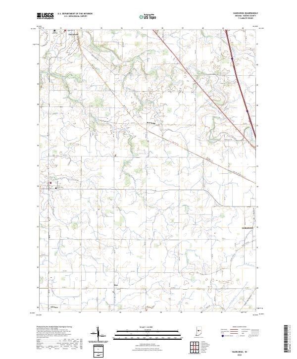 Hazelrigg topographic map thumbnail