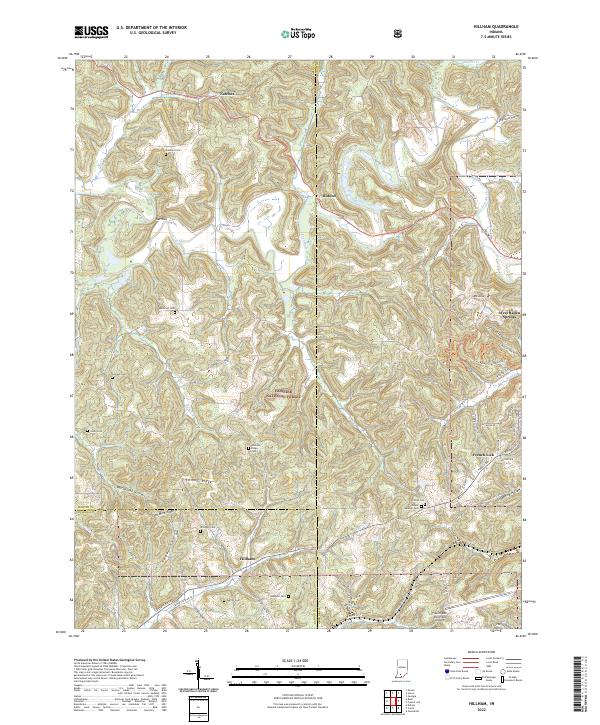 Hillham topographic map thumbnail