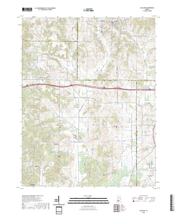 Holland topographic map thumbnail